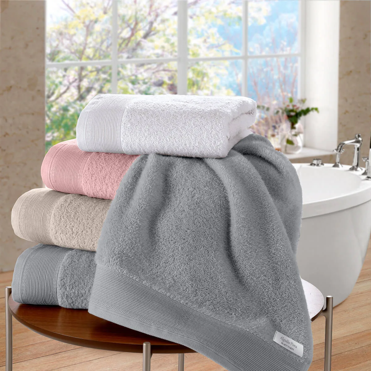 Toalha de Rosto Algodão Pima 500g/m² 50cm x 80cm Premium