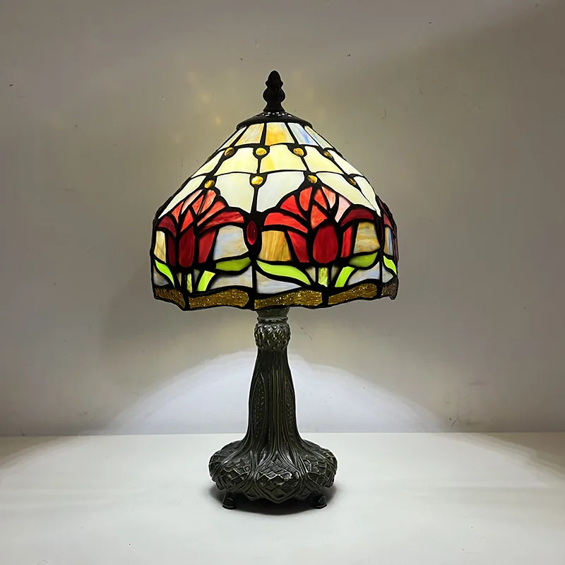 Abajur de Mesa Tiffany Vitral Clássico — Vitral Artesanal