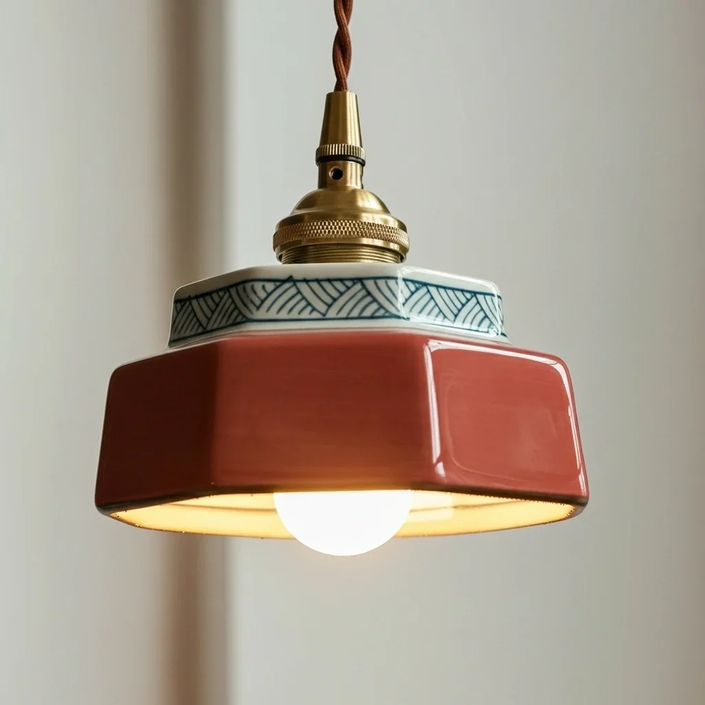 Pendente de Cerâmica Casale: Charme Retrô para Iluminar seu Espaço