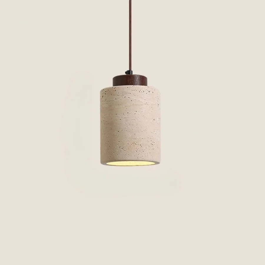 Pendente de Pedra Travertino Siena: Luxo Natural e Iluminação Aconchegante