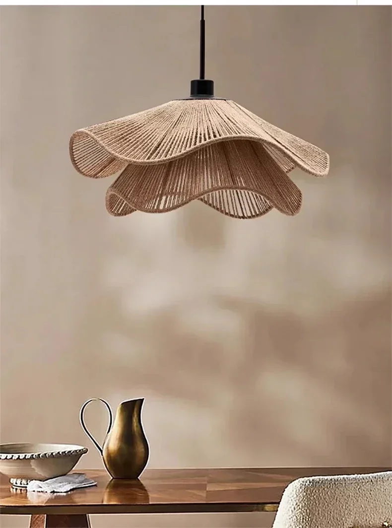 Pendente Rattan Design Rústico - Iluminação Aconchegante