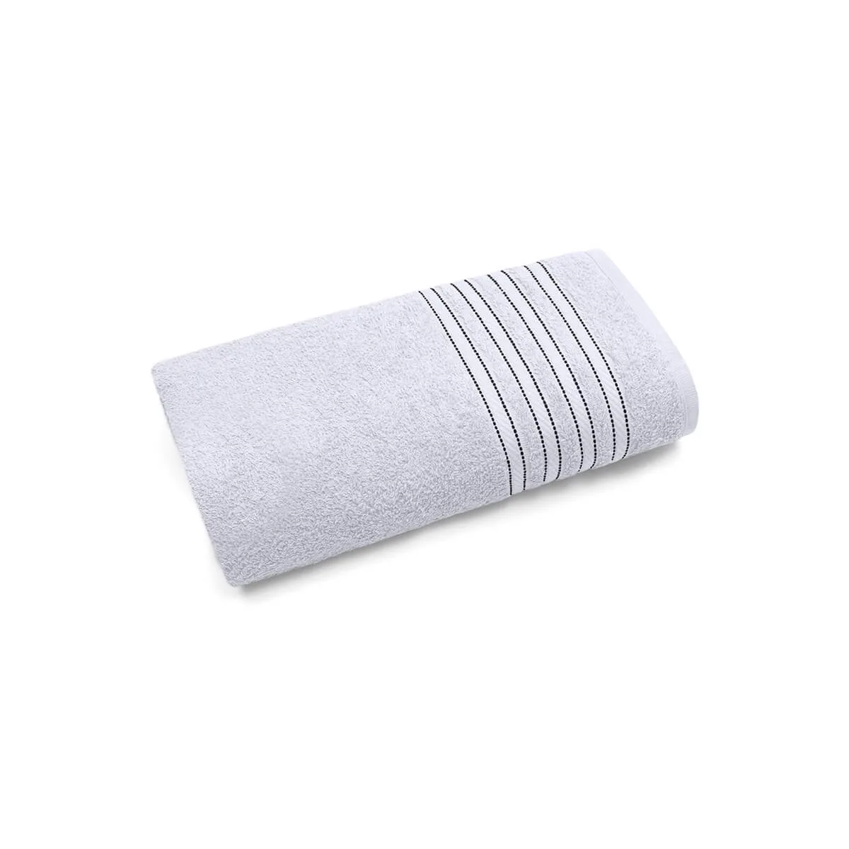 Toalha de Banho 100% Algodão 380g/m² Liso com Listras 70x140cm