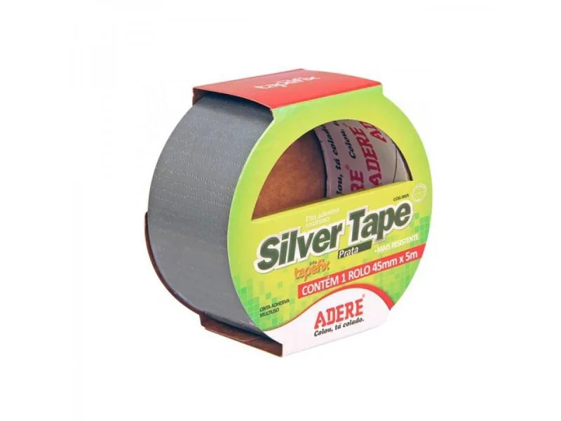 Fita Adesiva Prata Reforçada Multiuso 45mm x 5m