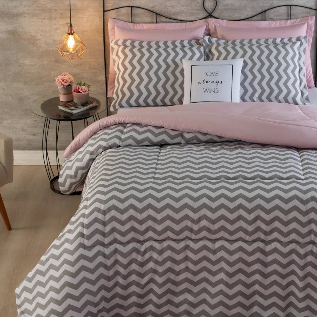 Kit Cama Completa Solteiro Percal Algodão 7 Peças Ternura