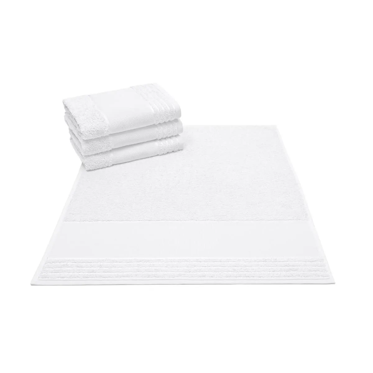 Kit 4 Toalhas de Rosto Algodão para Bordar 360g/m² 50cm x 70cm