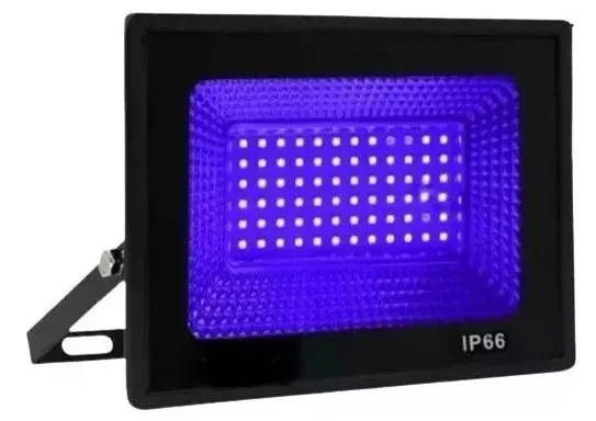 Refletor Holofote LED Luz Negra 200W IP66 Efeito Neon