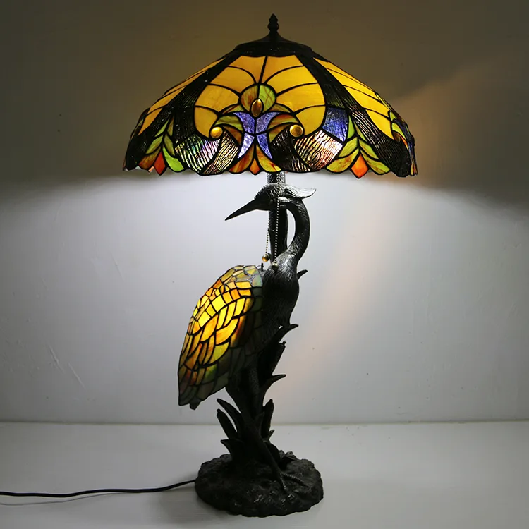 Abajur de Mesa Tiffany 18" Libélula — Vitral Artesanal