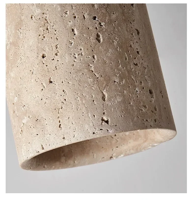 Lustre de Teto Pedra Travertino Velluto - Elegância Natural