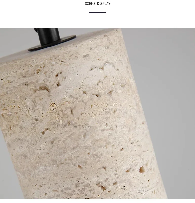 Pendente de Travertino Aira - Design Moderno e Aconchegante