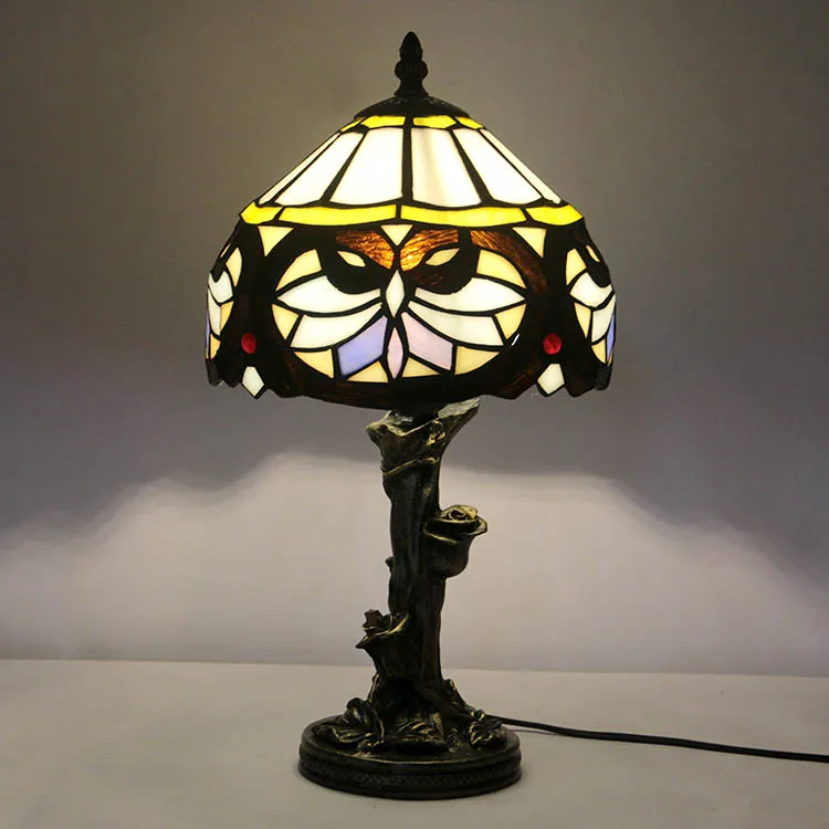 Abajur de Mesa Tiffany 8" Vitral Clássico — Vitral Artesanal
