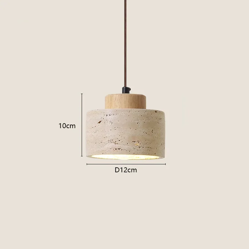 Pendente de Travertino Natural: Sofisticação e Luz Quente para seu Ambiente