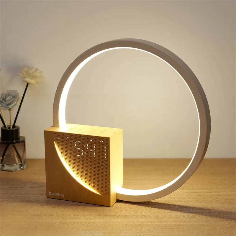 Luminária de Mesa Touch com Despertador e Display