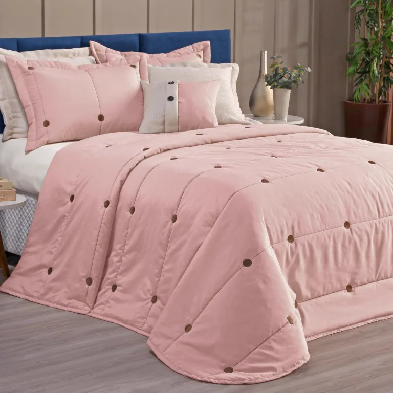 Kit Cobre Leito Queen 7 Peças Matelado - Charme Bordado