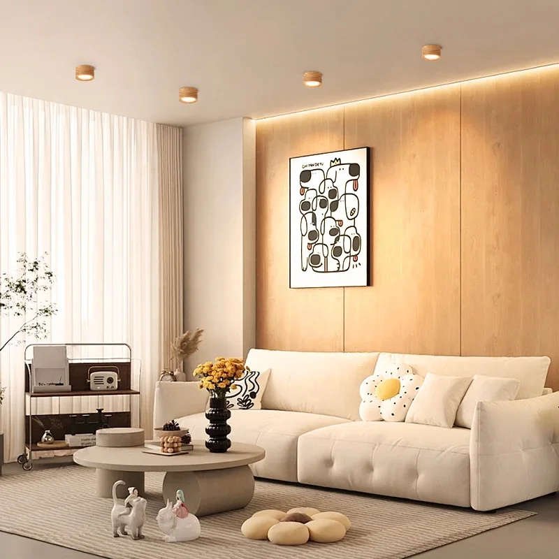 Spot de Sobrepor Redondo em Madeira | Design Natural e Moderno