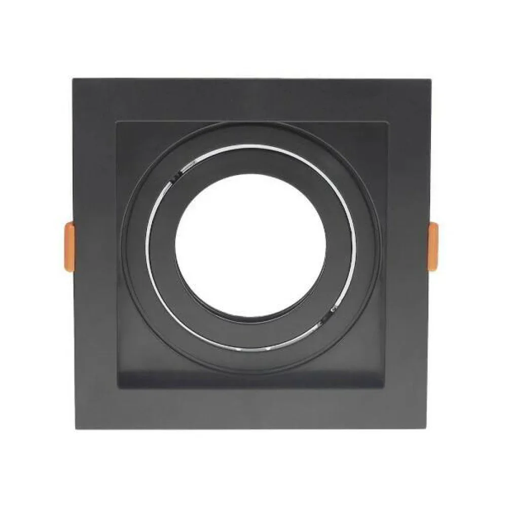 Spot Quadrado Recuado PAR20 LED Preto de Embutir