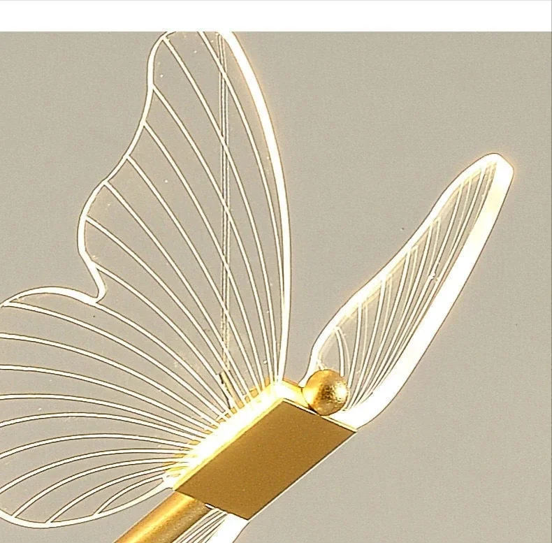 Pendente Borboleta Encantada: Metal e Acrílico Bivolt