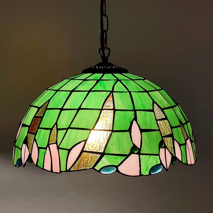 Pendente / Plafon Tiffany 16" Vitral Clássico — Vitral Artesanal