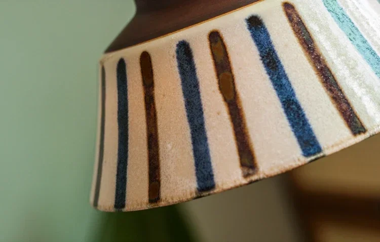 Pendente de cerâmica Provence artesanal com base E27