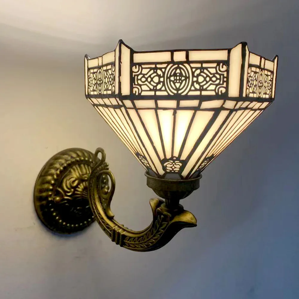 Arandela Tiffany 8" Mediterrâneo — Vitral Artesanal