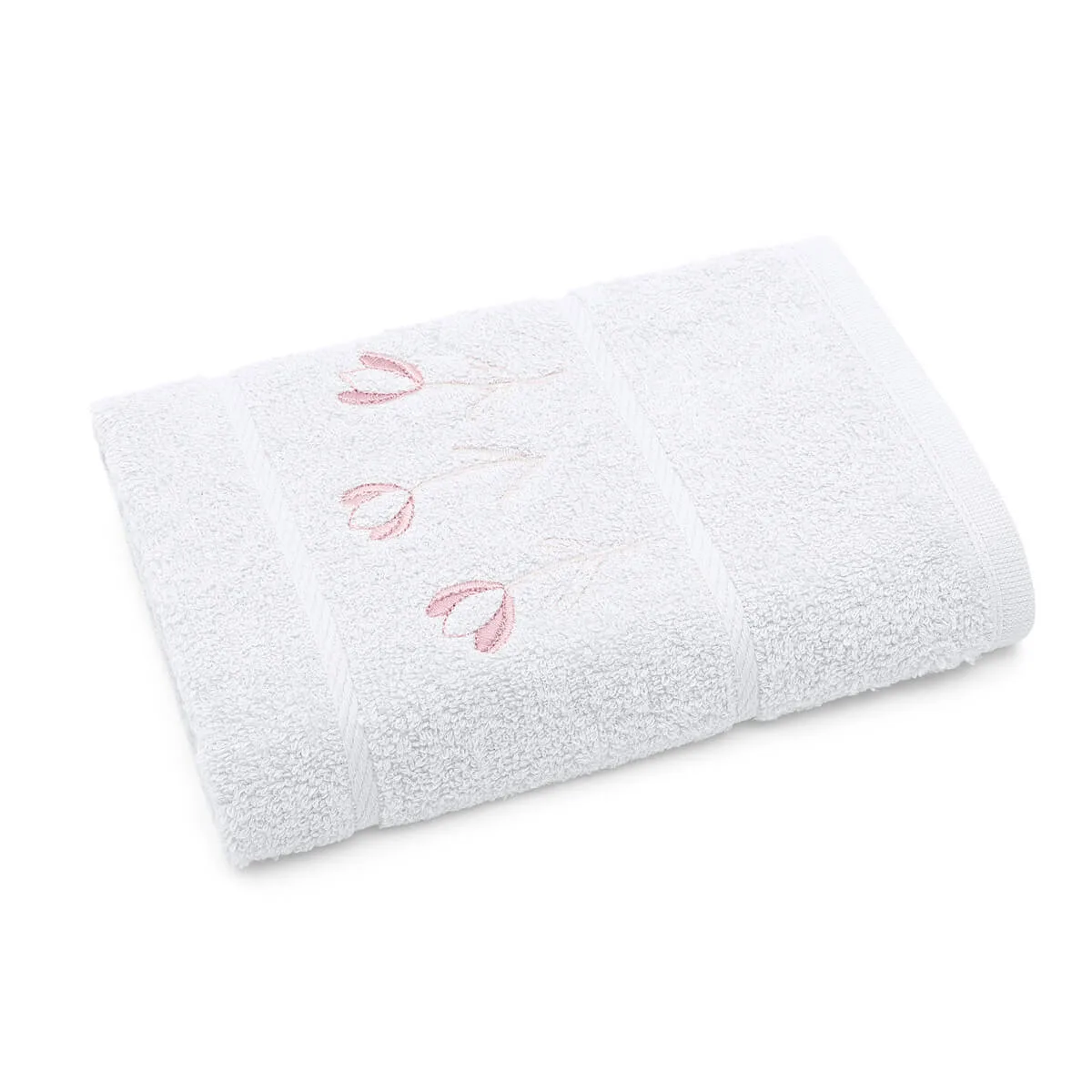 Toalha de Rosto Algodão 460g/m² Bordada 50cm x 70cm - Elegância Diária
