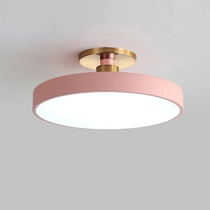 Lustre de Teto Metal Viena Bivolt com LED Integrado - Diversas Cores