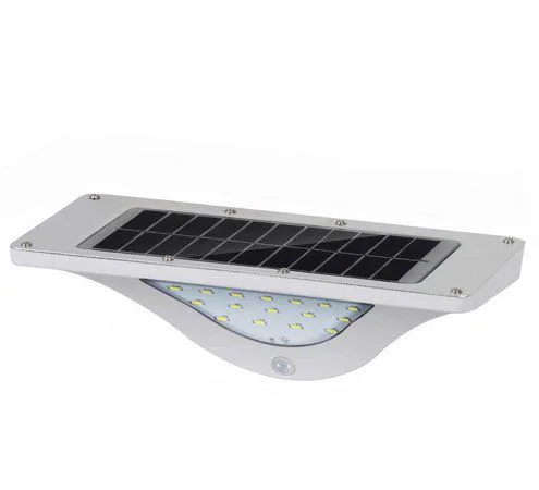 Luminária Solar LED 16 LEDs Sensor Movimento Branco Frio 6000K