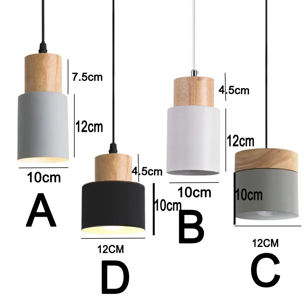 Pendente Minimalista Nórdico LED Alumínio e Madeira