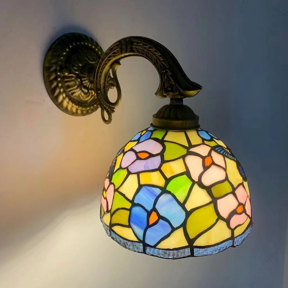 Arandela Tiffany 8" Pastoral — Vitral Artesanal