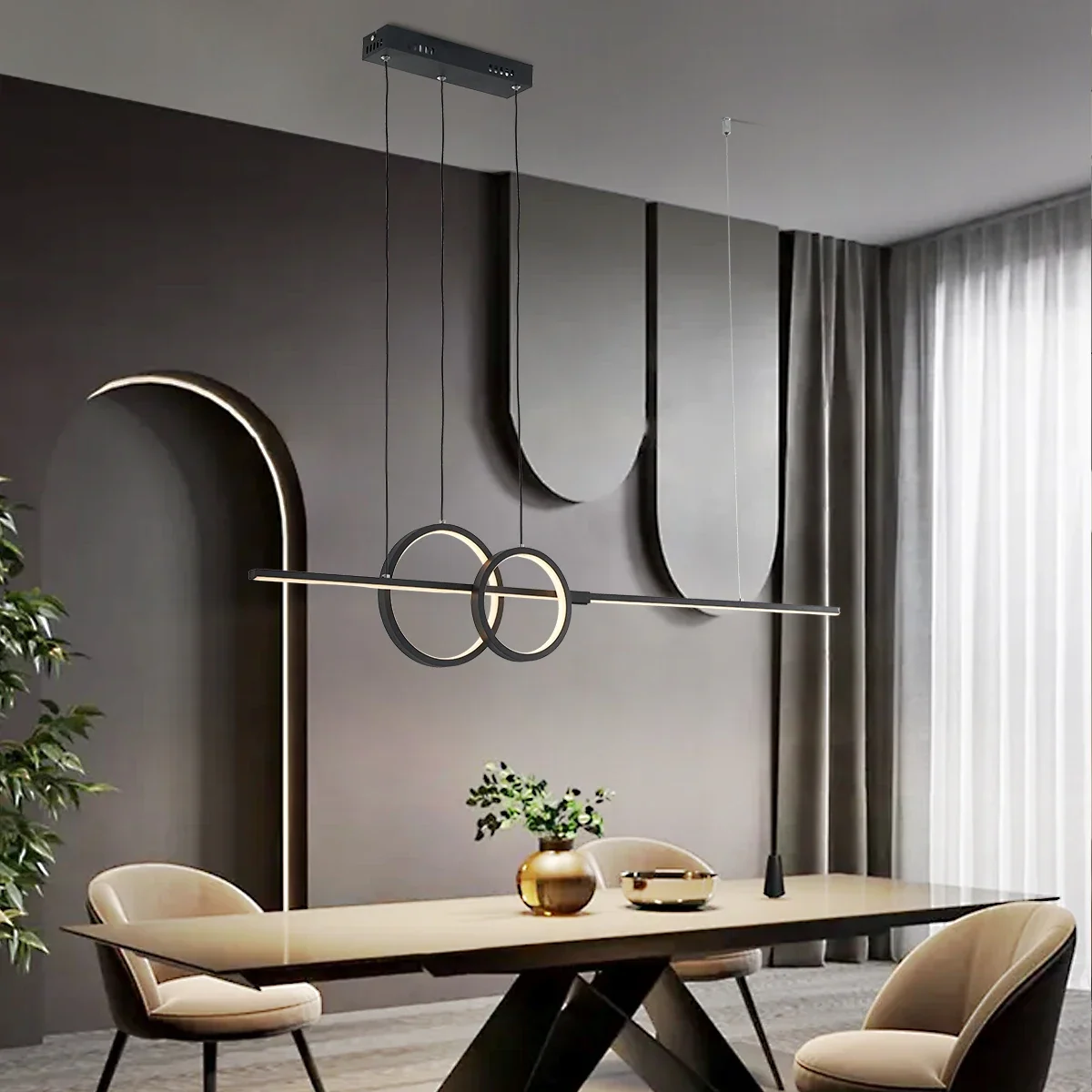 Lustre Pendente Romero LED Bivolt para Sala, Cozinha e Escritório