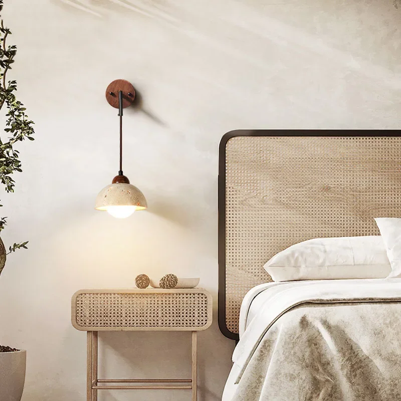 Arandela de Pedra Travertino: Elegância Natural para seu Ambiente