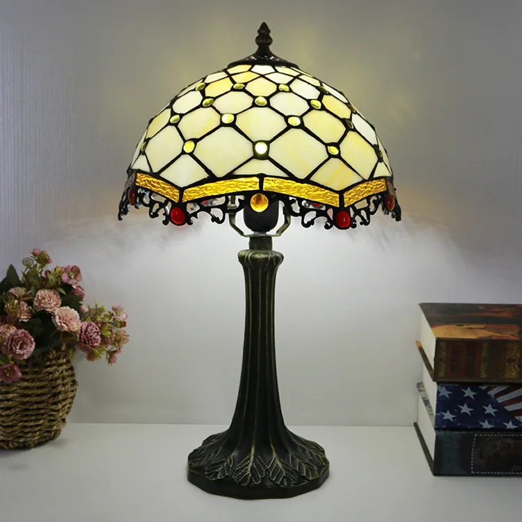 Abajur de Mesa Tiffany 12" Vitral Clássico — Vitral Artesanal