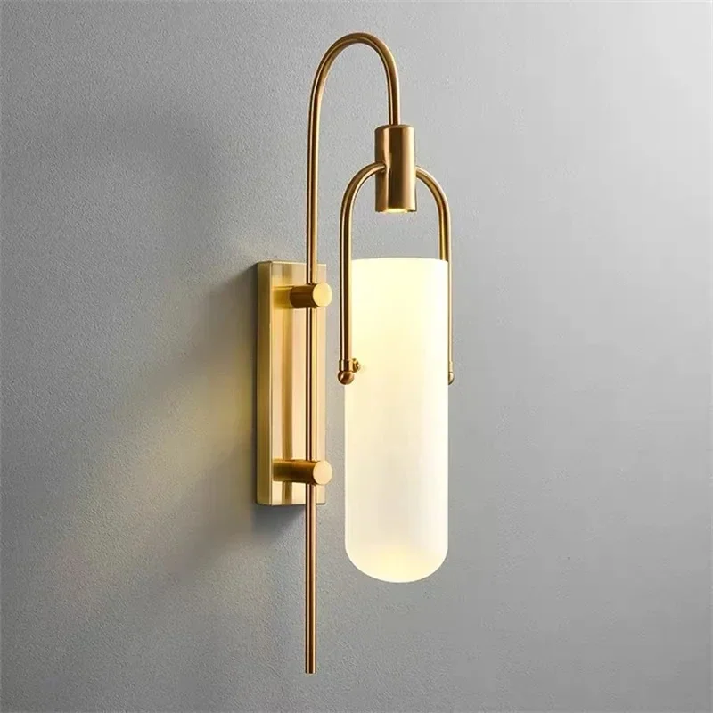 Arandela de Parede Decorativa Tubo de Vidro e Metal Vittoria