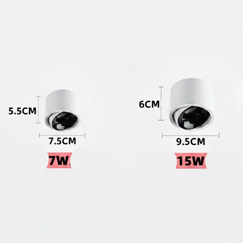 Spot de Teto Amadeirado com Direcionamento Ajustável - LED Bivolt