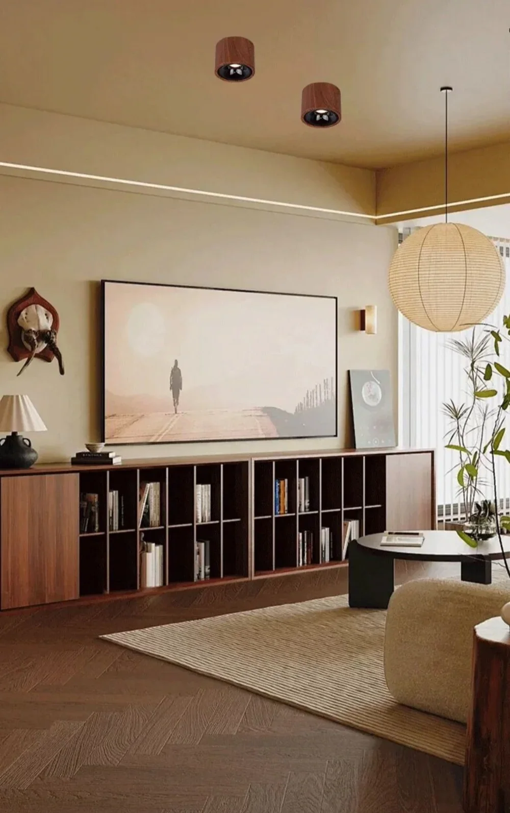 Spot de Teto Amadeirado com Direcionamento Ajustável - LED Bivolt