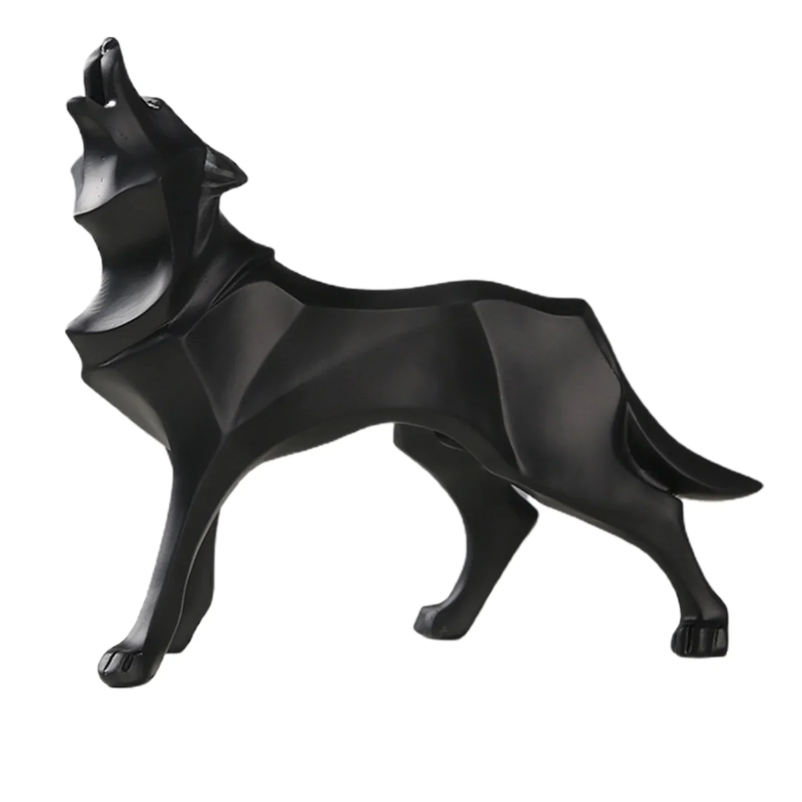Escultura Lobo da Proteção - Resina Moderna para Decoração