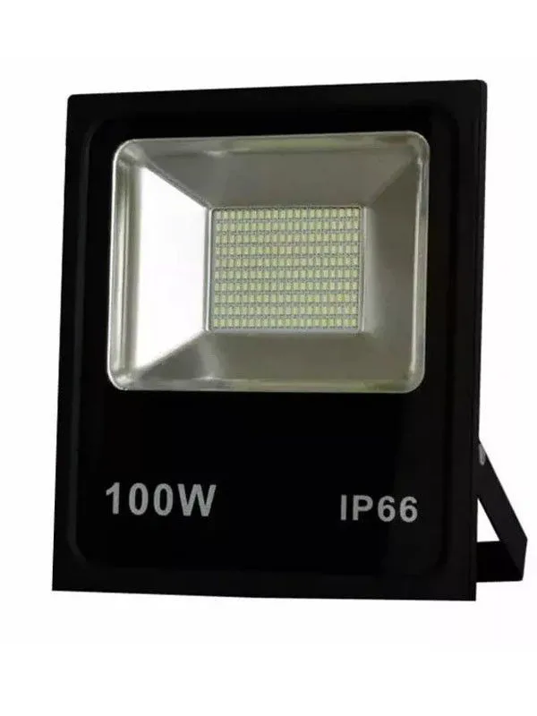 Refletor LED Potente 100W Branco Frio IP66 para Exterior