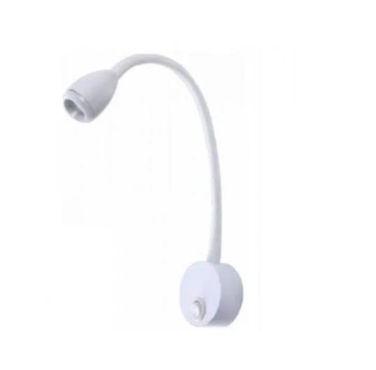 Arandela Flexível LED Branco 3W Bivolt para Leitura Cabeceira