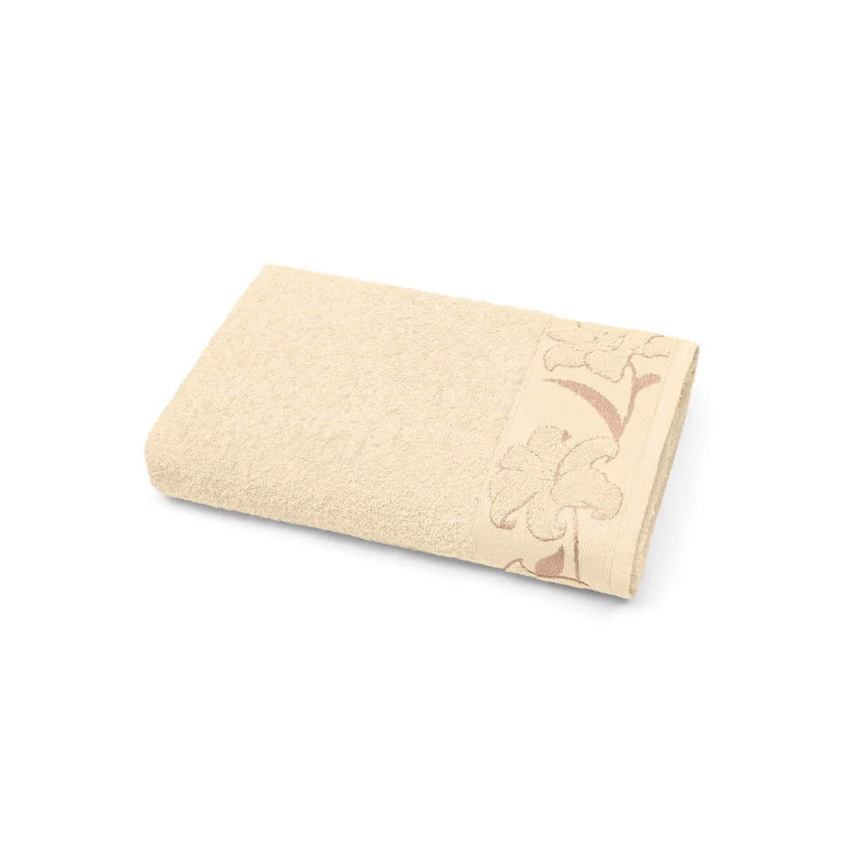 Toalha de Banho Algodão 380g/m² Jacquard Floral 70x140cm
