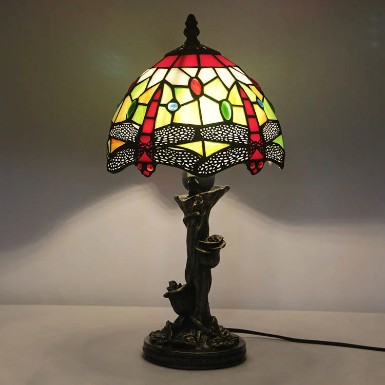 Abajur de Mesa Tiffany Libélula — Vitral Artesanal