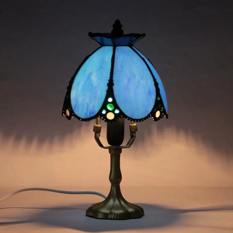 Abajur de Mesa Tiffany 6" Vitral Clássico — Vitral Artesanal