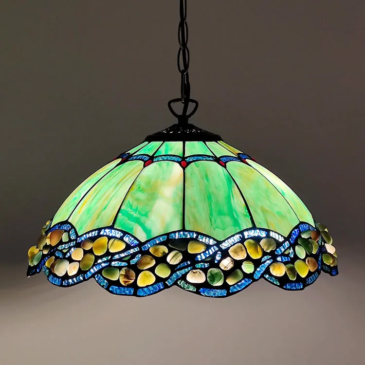 Pendente / Plafon Tiffany 16" Vitral Clássico — Vitral Artesanal