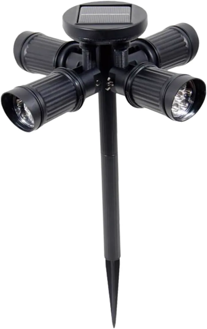 Conjunto 4 Espetos Solares LED Branco Frio para Jardim