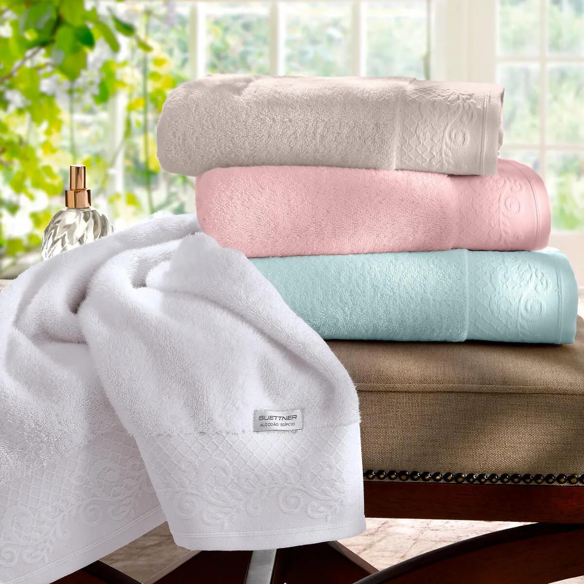 Toalha de Banho Algodão Egípcio 500g/m² 70cm x 1,40m Jacquard