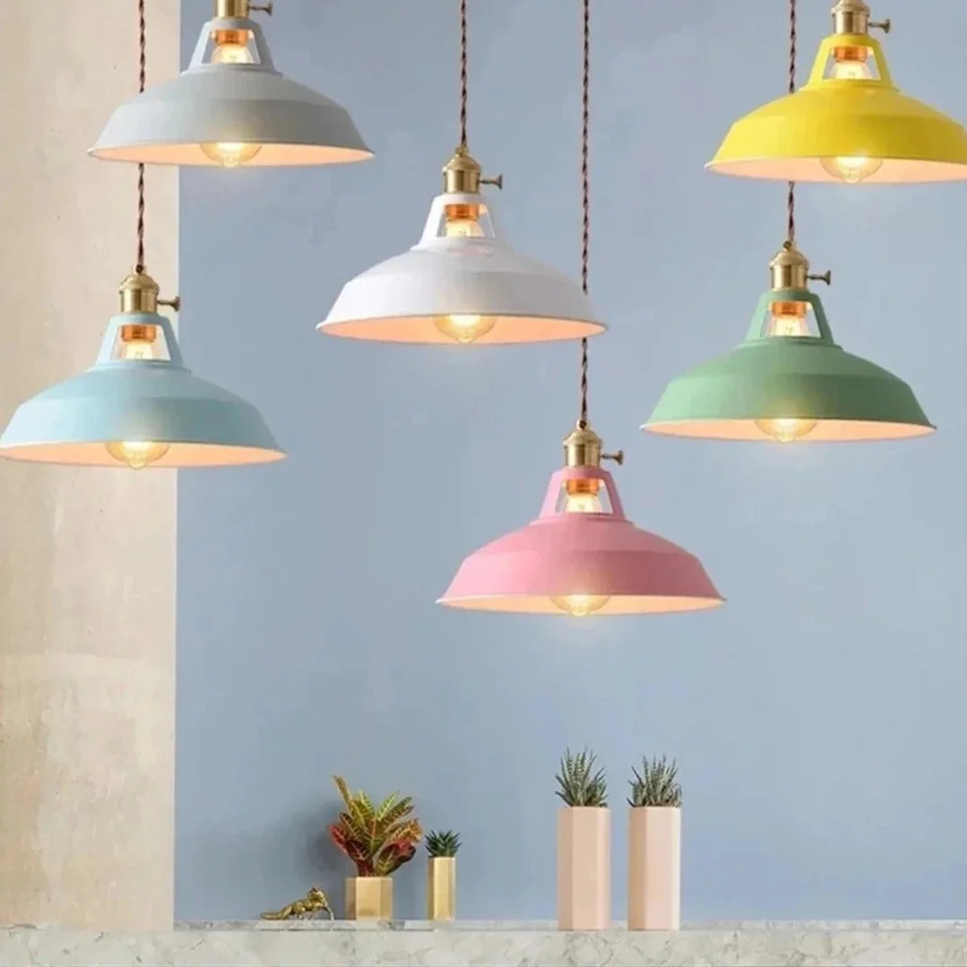 Pendente retrô colors creative: iluminação e estilo para seu espaço
