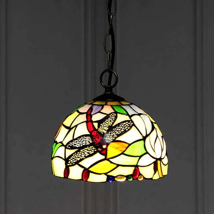 Pendente / Plafon Tiffany 8" Vitral Clássico — Vitral Artesanal