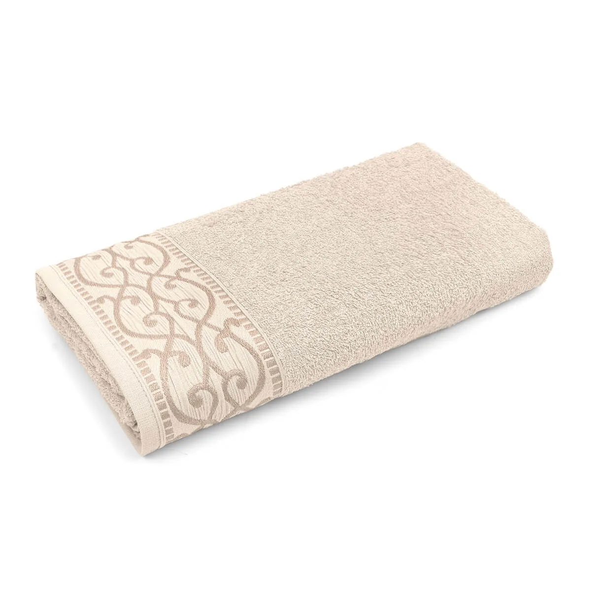 Toalha de Banho 100% Algodão 420g/m² 70x140cm com Jacquard e Relevo