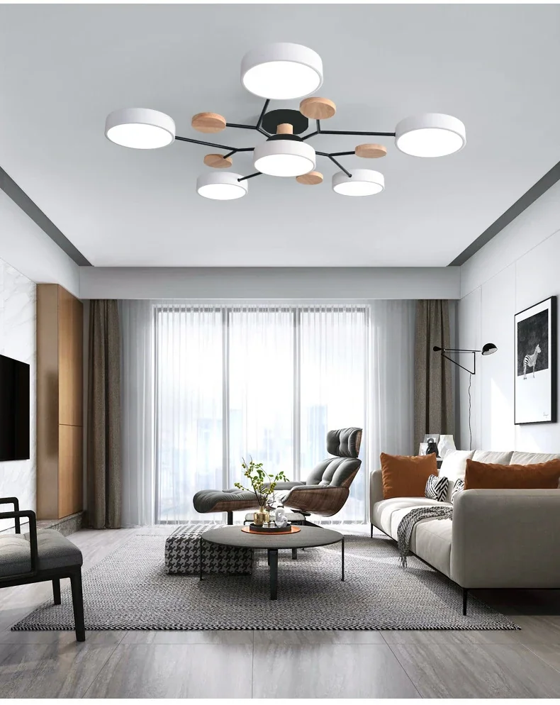 Lustre LED de Teto Bolhas Moderno com 3 Tonalidades de Luz