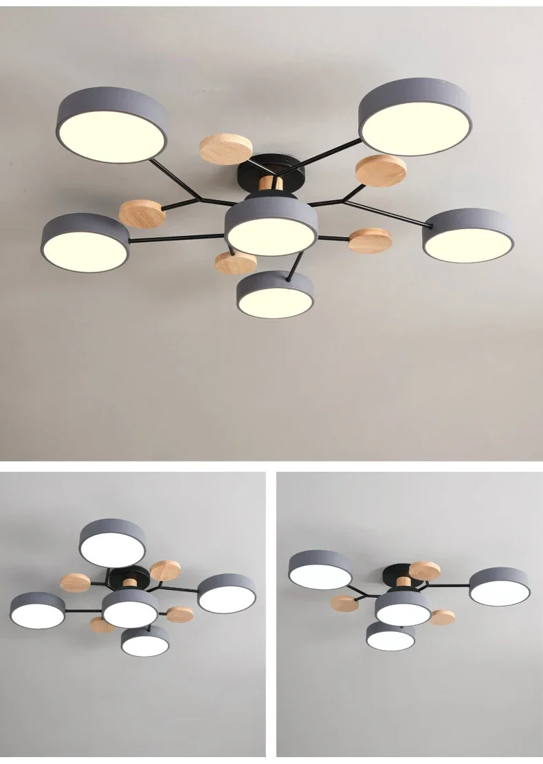 Lustre LED de Teto Bolhas Moderno com 3 Tonalidades de Luz