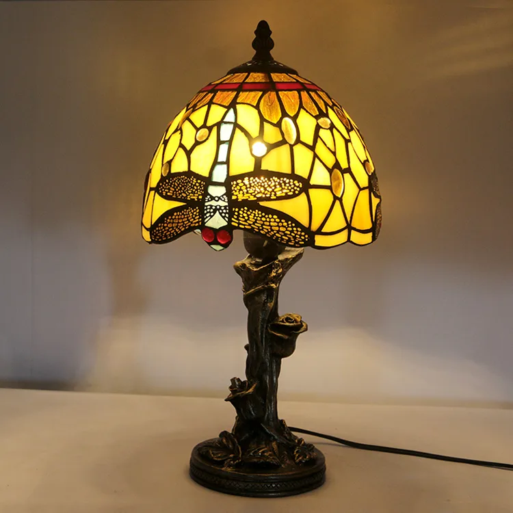 Abajur de Mesa Tiffany Libélula — Vitral Artesanal