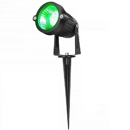Kit 5 Espetos Jardim LED 5W Verde | Destaque Natural Exterior
